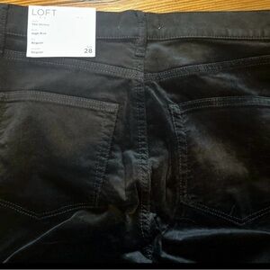 LOFT Jet Black velvet pants